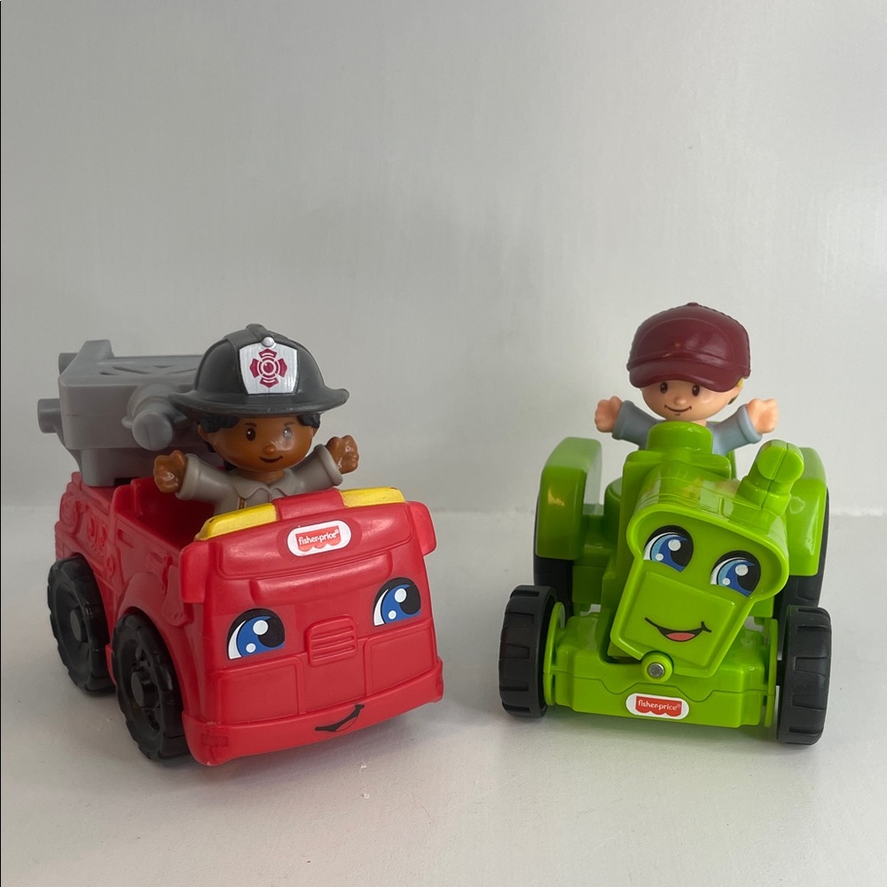 Fisher-Price Little People Fire Truck & Tractor with Figures
